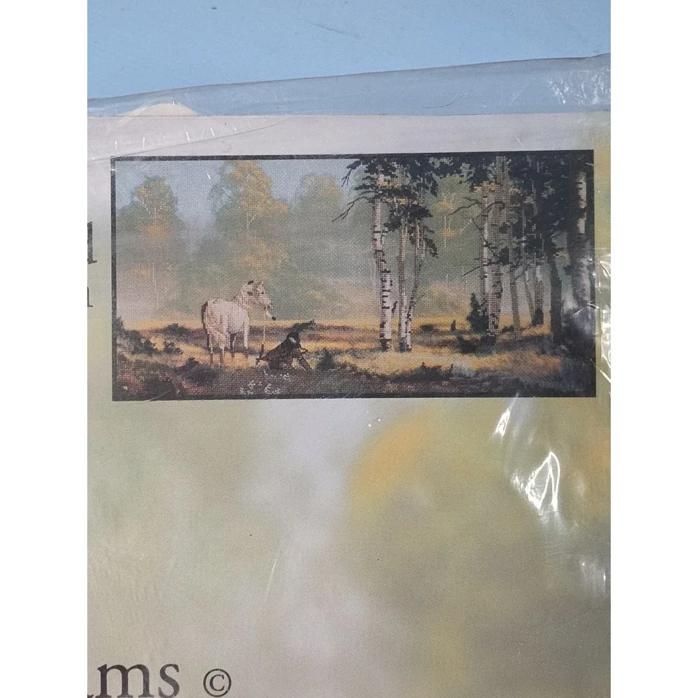 Morning Song Horse Picture Embellished Cross Stitch Kit Candamar Designs (51080)